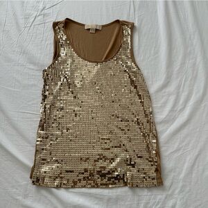 Gold‎ Sequin Tank Top